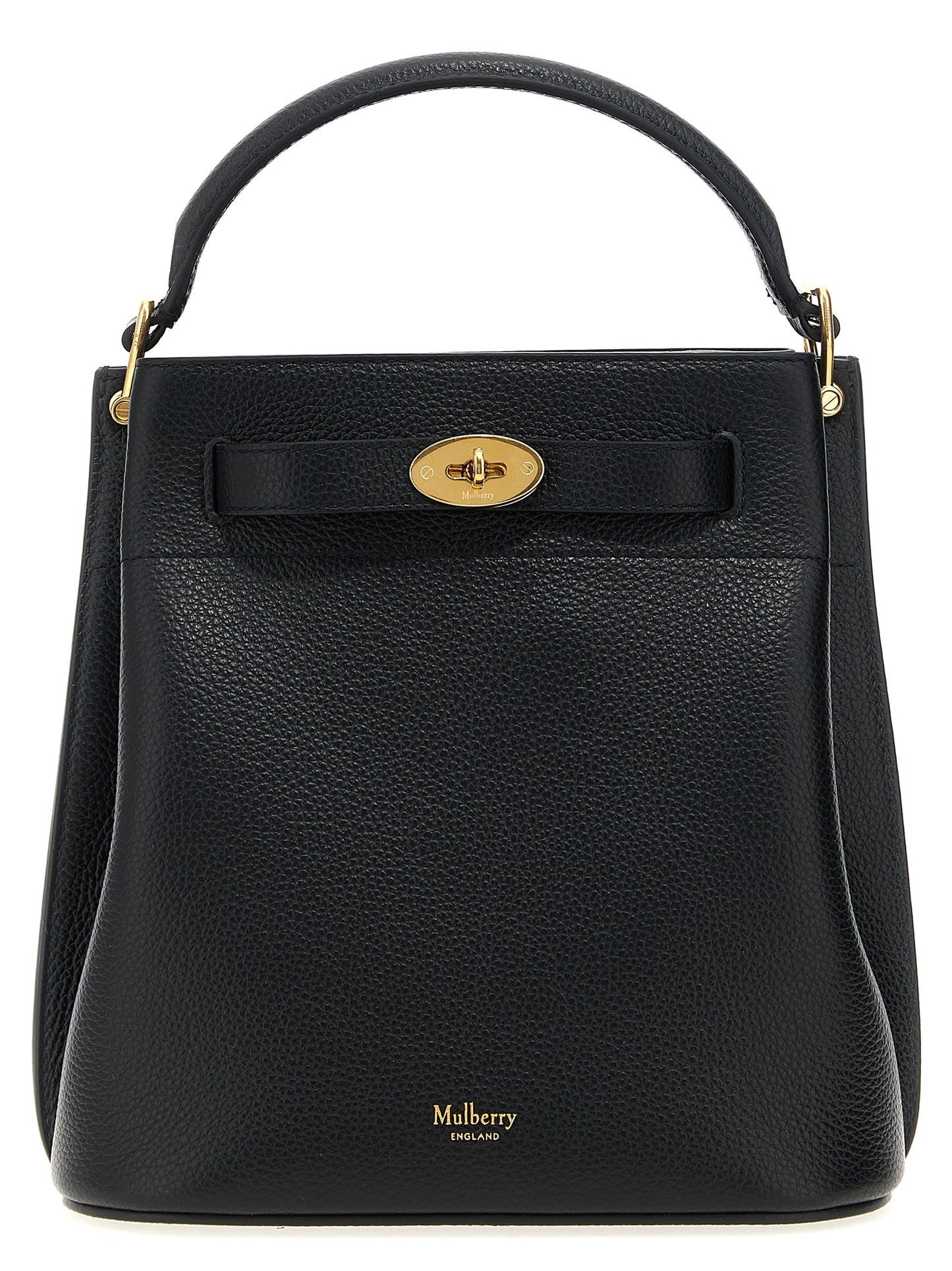 Large Crossbody Bucket Handbag by Mulberry for women in calfskin leather black showcases a versatile sophistication silhouette, featuring a secure , versatile sophistication , and versatile crossbody-strap, shoulder-strap, adjustable-strap, belt-strap & handle for a versatile sophistication finish.