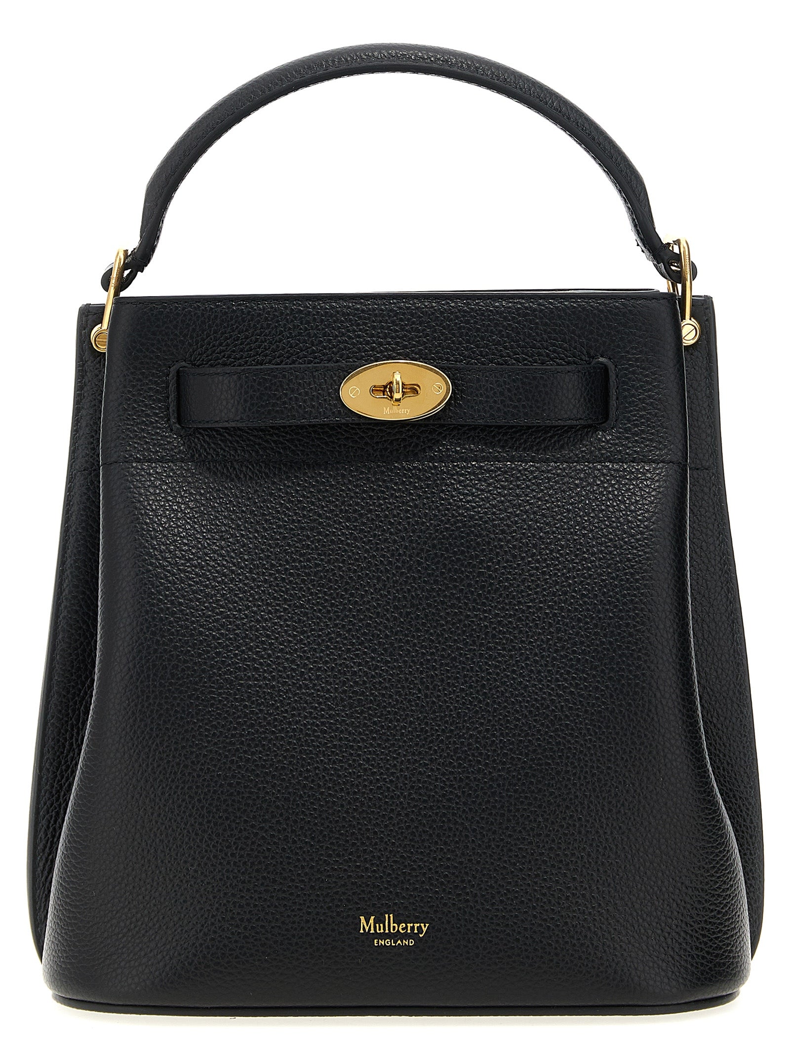 Large Crossbody Bucket Handbag by Mulberry for women in calfskin leather black showcases a versatile sophistication silhouette, featuring a secure , versatile sophistication , and versatile crossbody-strap, shoulder-strap, adjustable-strap, belt-strap & handle for a versatile sophistication finish.