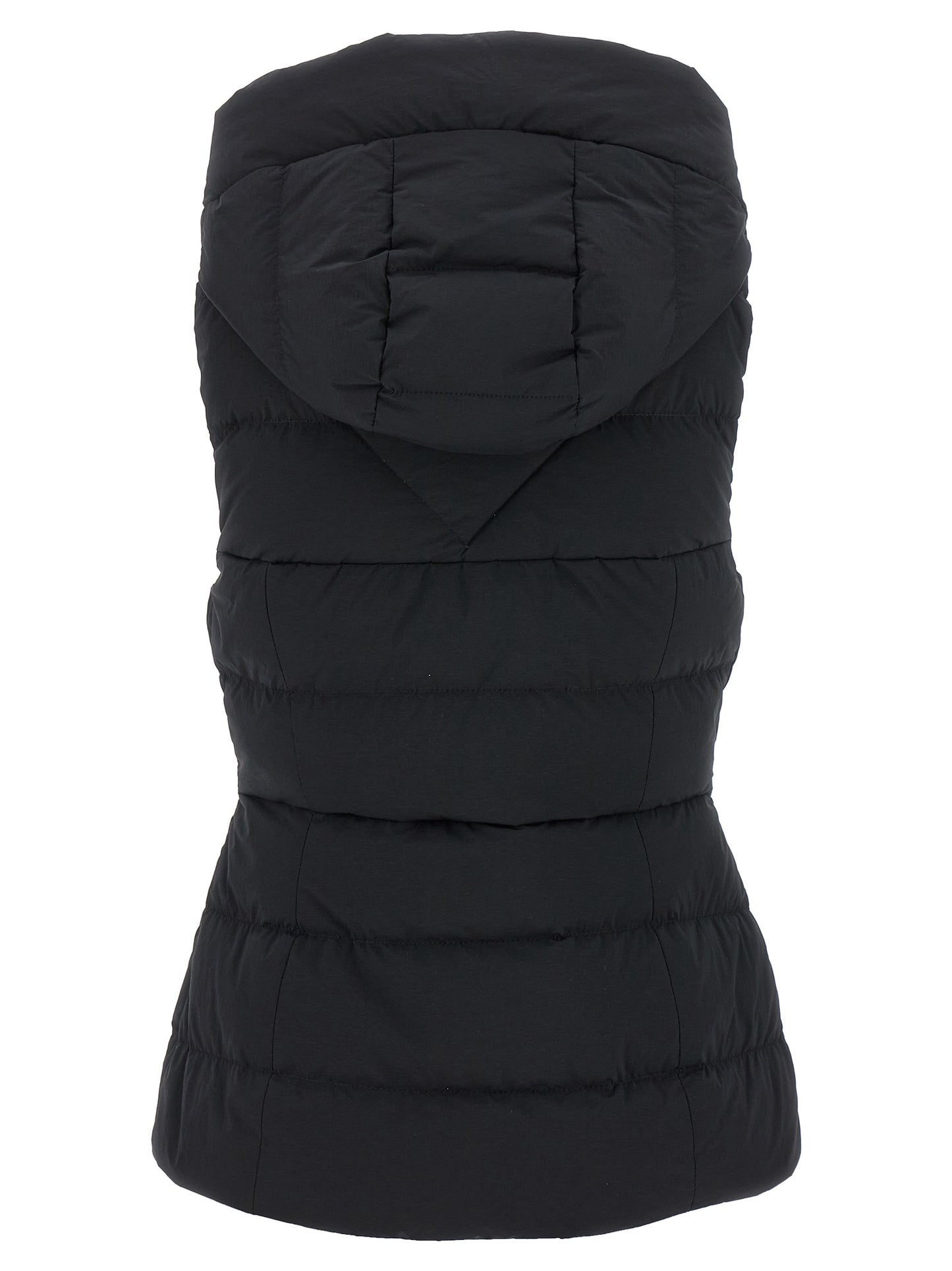 Hooded Vest by Canada Goose for women in polyamide & goose-down black features a enviable silhouette, elegantly detailed with a enviable hooded neckline and functional pockets, hooded & insulated for a enviable finish.