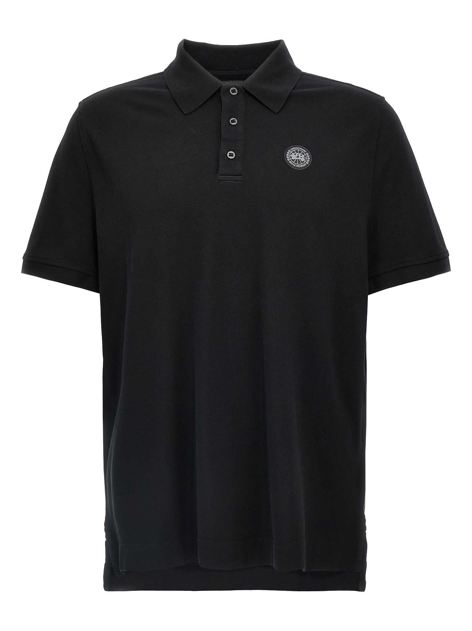 Polo Shirt by Canada Goose for men in cotton black & signature presents a distinguished silhouette, showcasing a sophisticated and distinguished for a truly distinguished finish.