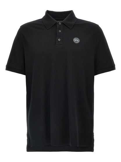 Polo Shirt by Canada Goose for men in cotton black & signature presents a distinguished silhouette, showcasing a sophisticated and distinguished for a truly distinguished finish.