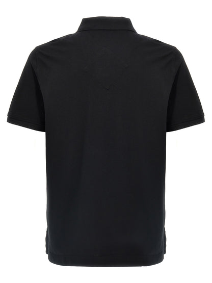 Polo Shirt by Canada Goose for men in cotton black & signature presents a sleek silhouette, featuring a refined and for a sleek finish.