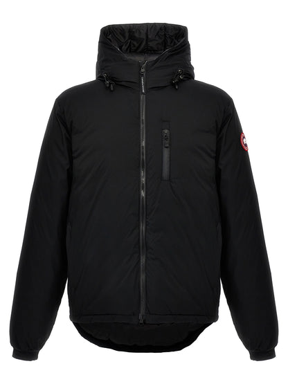 Hooded Windbreaker Jacket by Canada Goose for men in nylon & polyester black showcases a modern silhouette, integrating windproof, pockets, hooded & insulated and a modern hooded neckline for a sophisticated finish.