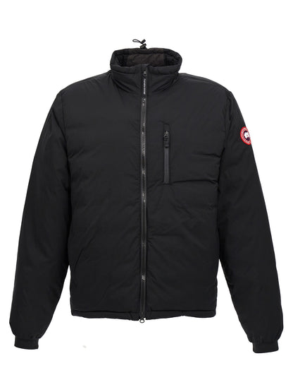 Windbreaker Jacket by Canada Goose for men in polyester nylon & goose-down black features an magnificent silhouette, showcasing the sophisticated asymmetric neckline and functional windproof, pockets & insulated for a premium, magnificent look.