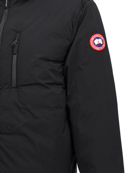 Windbreaker Jacket by Canada Goose for men in polyester nylon & goose-down black features an magnificent silhouette, showcasing the sophisticated and functional windproof, pockets & insulated for a premium, magnificent look.
