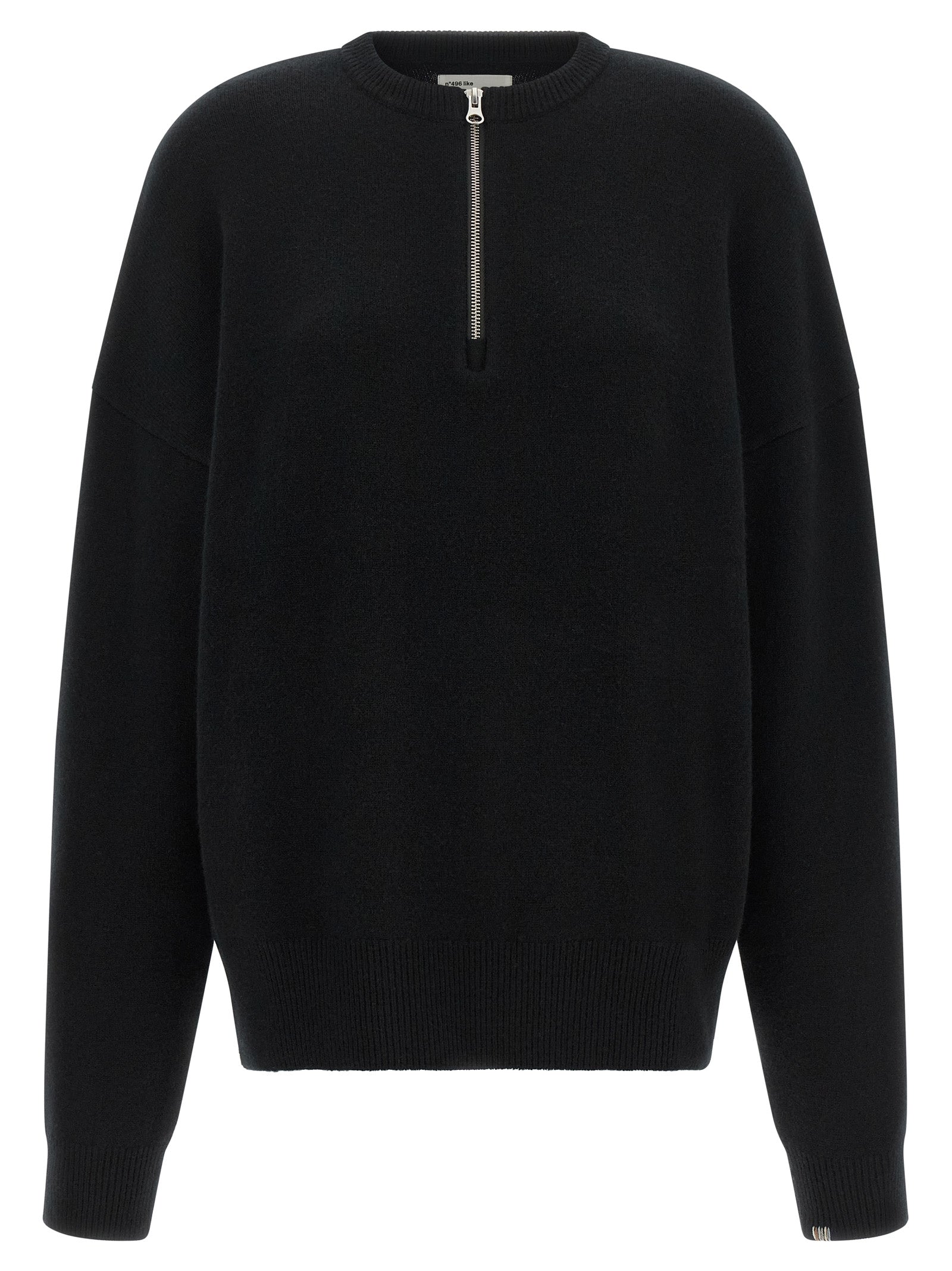 Cardigan by Extreme Cashmere for men in nylon & cashmere black & silver presents a textural silhouette, artfully finished with a textural crew neckline and for a sophisticated, textural look.