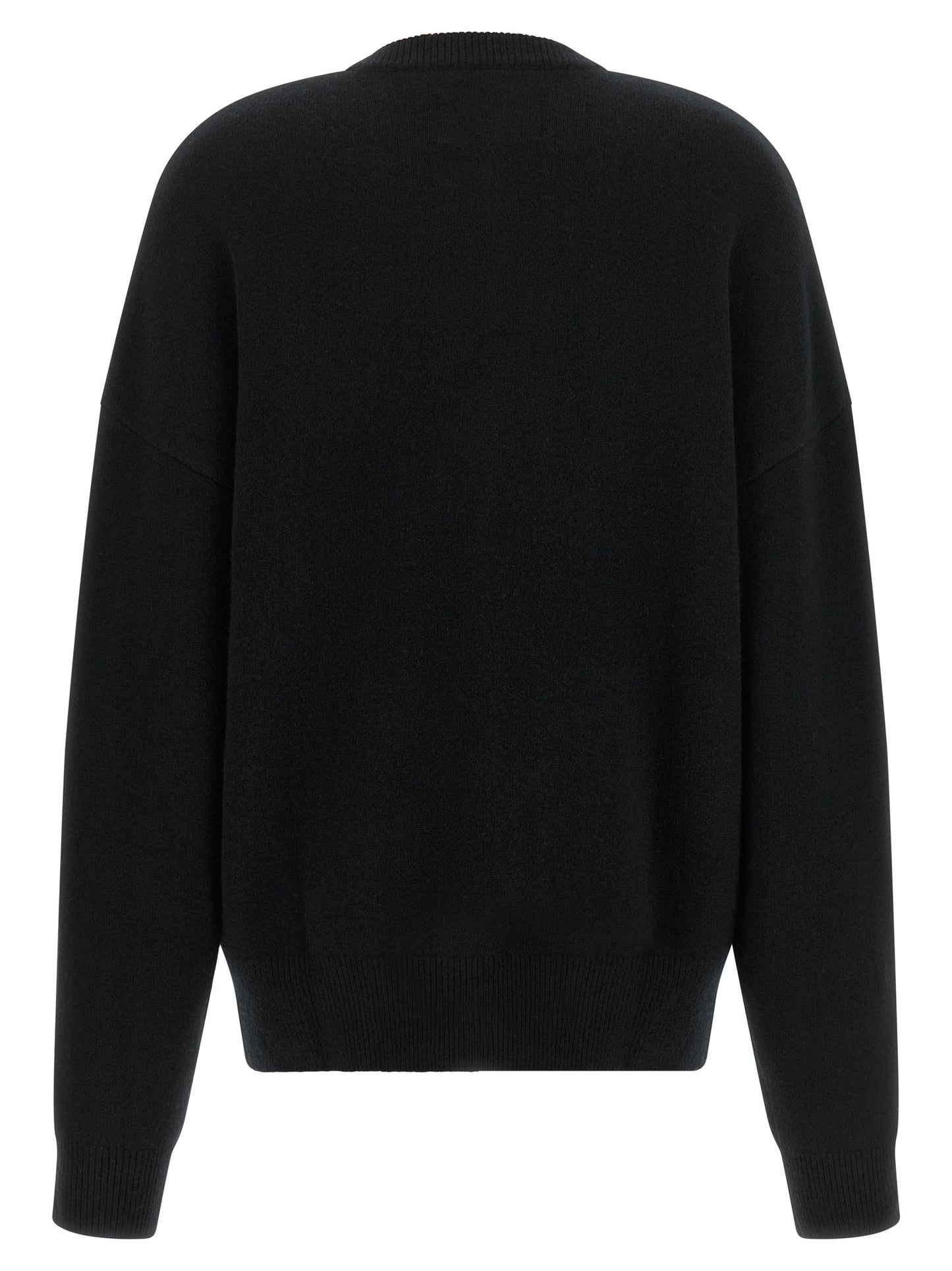 Cardigan by Extreme Cashmere for men in nylon & cashmere black & silver features a nuanced silhouette with a refined crew neckline and nuanced detailing for a sophisticated look.