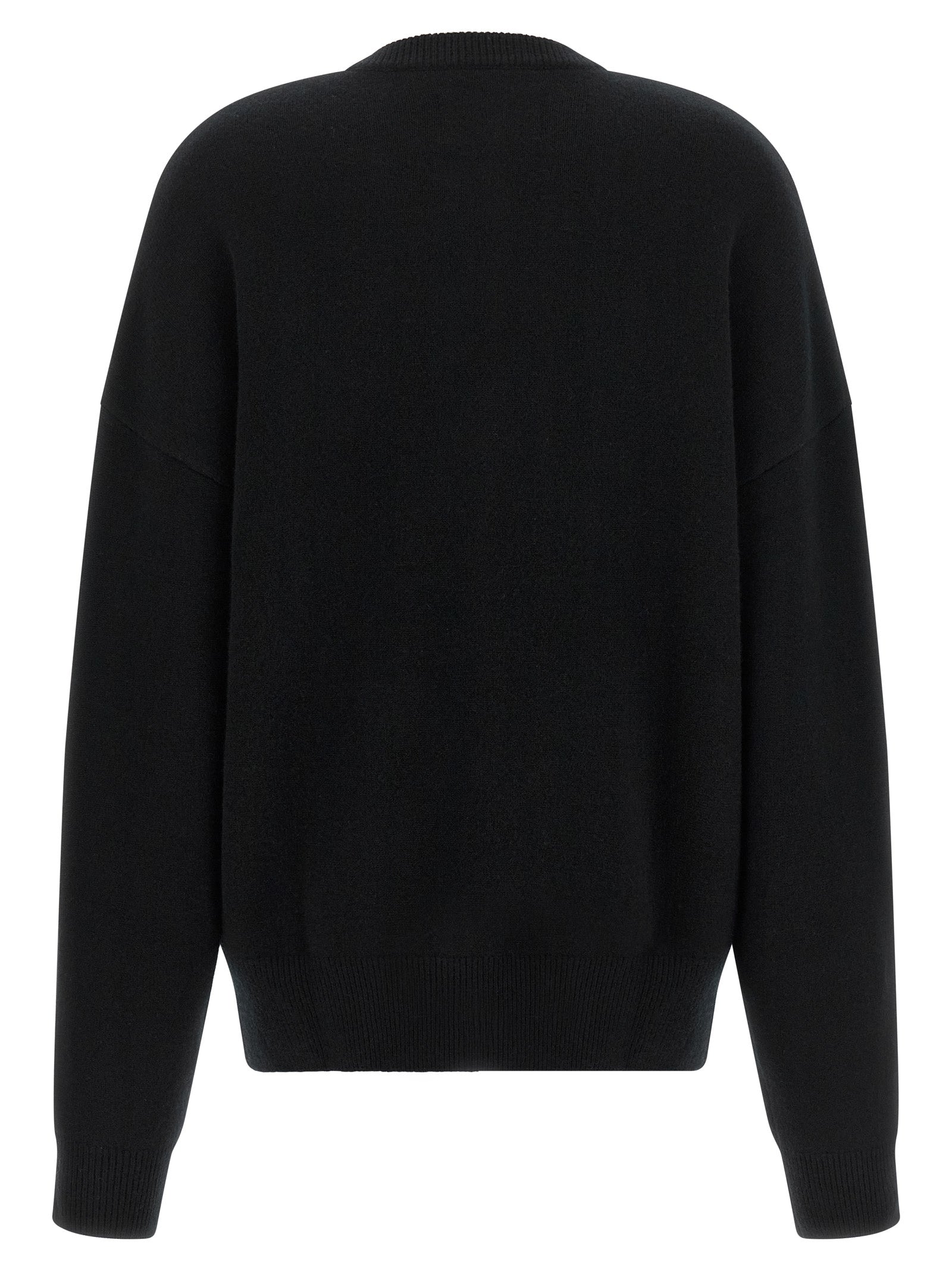 Cardigan by Extreme Cashmere for men in nylon & cashmere black & silver features a nuanced silhouette with a refined crew neckline and nuanced detailing for a sophisticated look.
