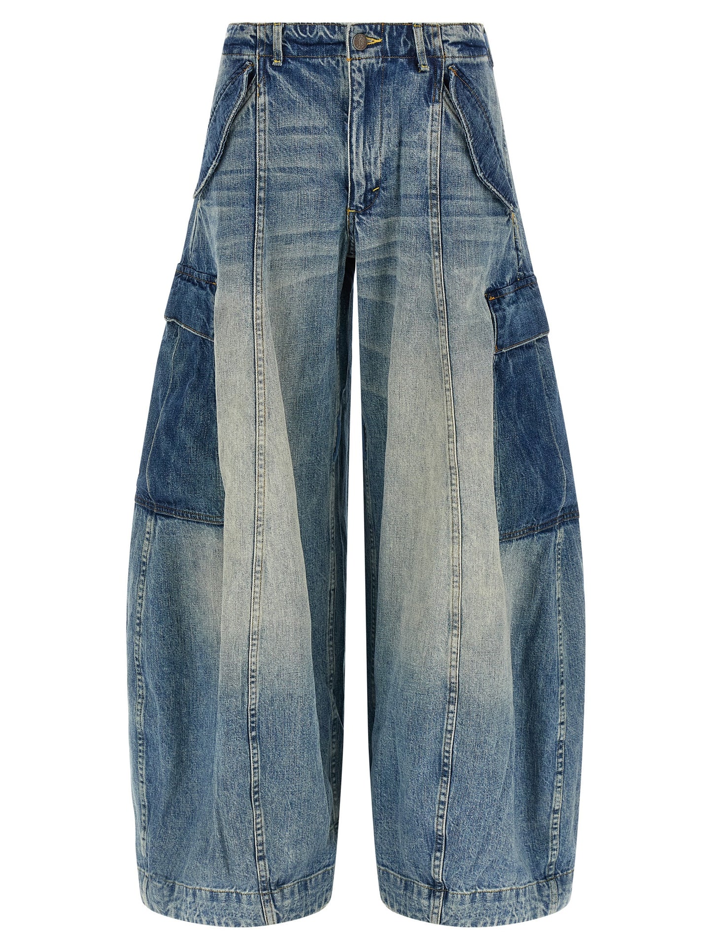 Cargo Pants by R13 for women in denim cotton blue features an tailored wide & oversized with a and long, creating a tailored utilitarian silhouette.
