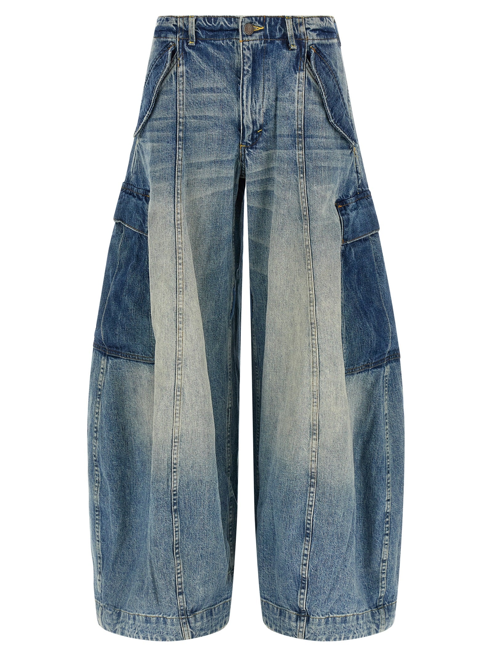 Cargo Pants by R13 for women in denim cotton blue features an tailored wide & oversized with a and long, creating a tailored utilitarian silhouette.