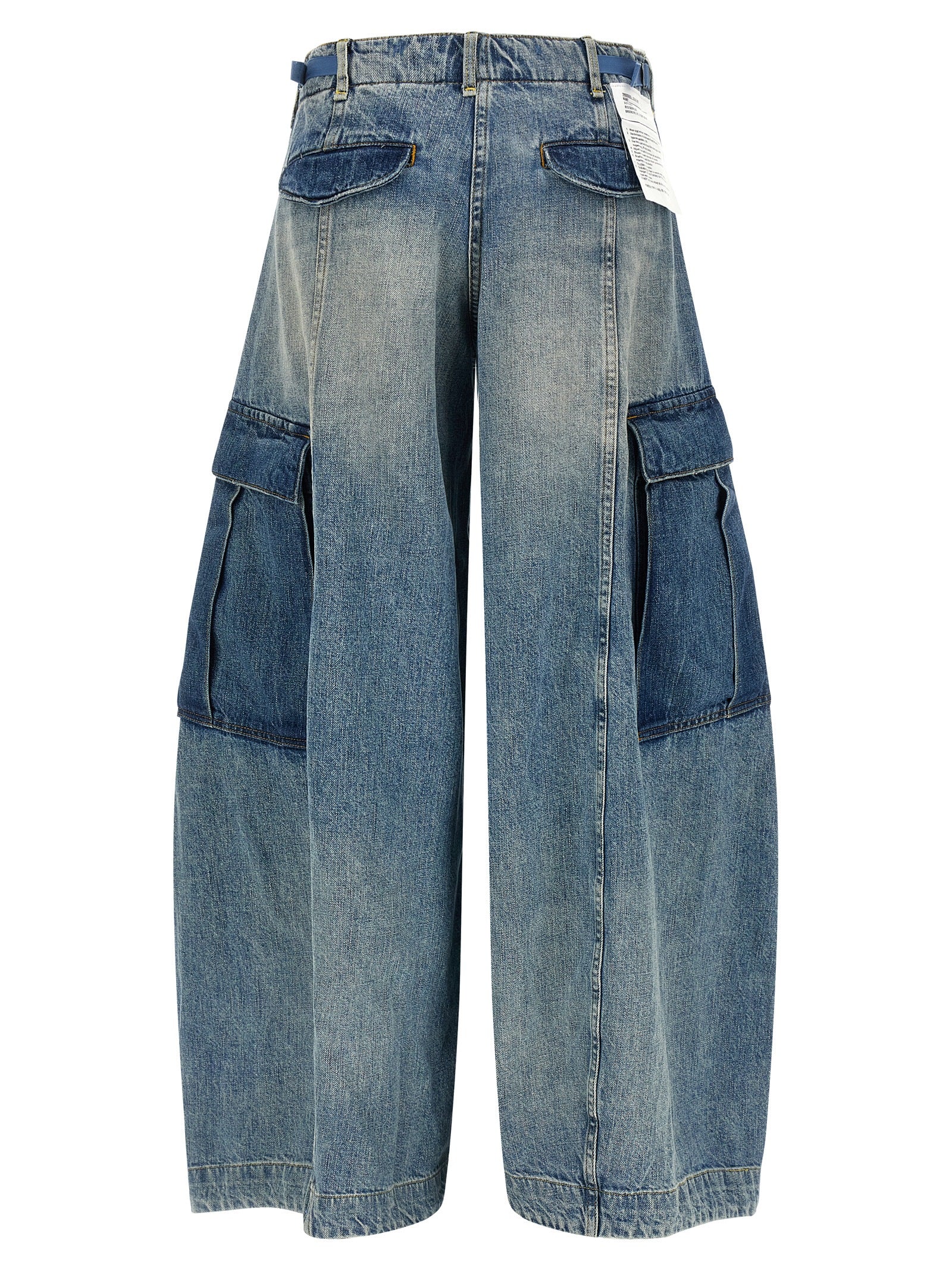 Cargo Pants by R13 for women in denim cotton blue presents a on trend silhouette, artfully finished with a on trend wide & oversized, long, and for a sophisticated look.