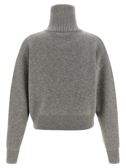 Cardigan by Extreme Cashmere for men in cashmere gray & signature features a nuanced silhouette with a refined high-neck neckline and nuanced detailing for a sophisticated look.