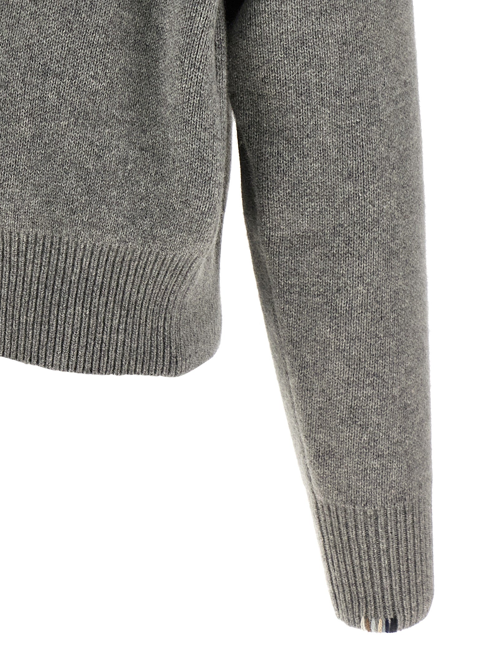 Cardigan by Extreme Cashmere for men in cashmere gray & signature showcases a captivating silhouette, artfully detailed with a captivating and high-neck neckline for a truly sophisticated captivating look.