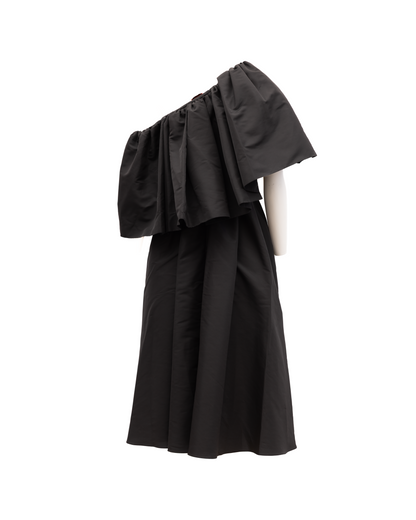 Alexander McQueen Women's Cocktail Silk & Acetate Dress - Black Yellow