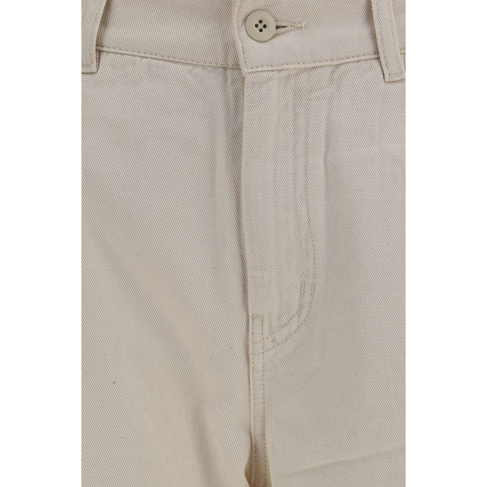 Trousers by Max Mara for women in denim cotton white features a artisanal silhouette, showcasing a sophisticated regular-fit & wide with a long and for a artisanal finish.