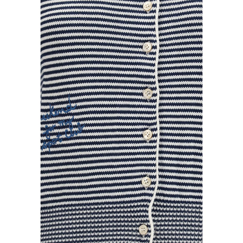 Cardigan by Max Mara for women in cotton polyester blue & pearl features a nuanced silhouette with a refined and nuanced detailing for a sophisticated look.