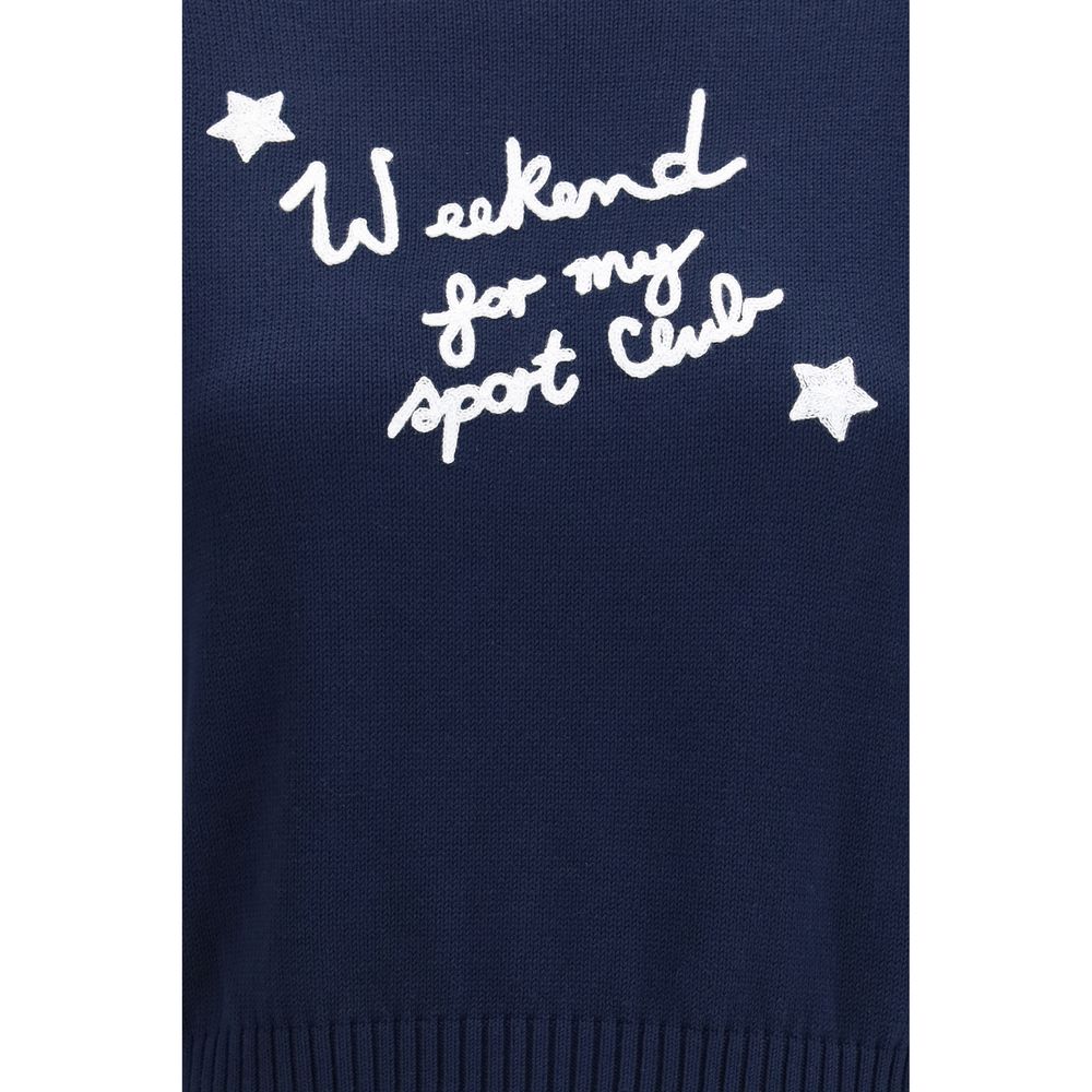 Sweatshirt by Max Mara for women in cotton polyester blue presents a smart casual silhouette, featuring a smart casual and for a sophisticated look.