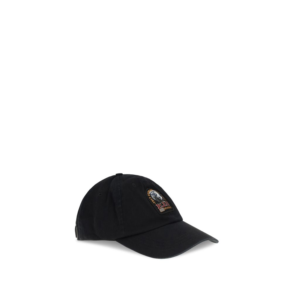 Baseball Cap by Parajumpers for men in cotton black & signature features a distinguished silhouette, artfully capturing the essence of the distinguished Cotton Baseball Cap design with a sophisticated style.