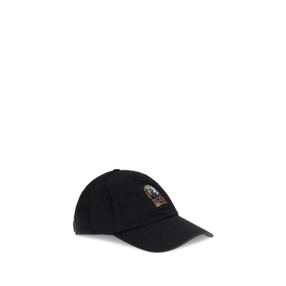 Baseball Cap by Parajumpers for men in cotton black & signature features a distinguished silhouette, artfully capturing the essence of the distinguished Cotton Baseball Cap design with a sophisticated style.