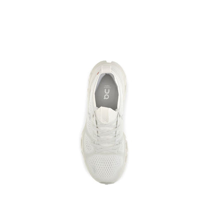 Athletic Sneakers by ON for men in fabric mesh white features an exquisite silhouette, showcasing the premium athletic style of the Men's Athletic Fabric Mesh Sneakers with an exquisite finish.
