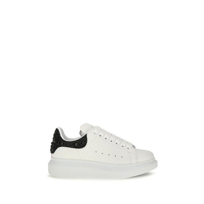 Sneakers by Alexander McQueen for women in bos taurus suede calf leather black, white & signature presents a on trend silhouette from the Women's Chunky Bos Taurus Suede Calf Leather Sneakers collection, showcasing a on trend chunky style for an elevated aesthetic.