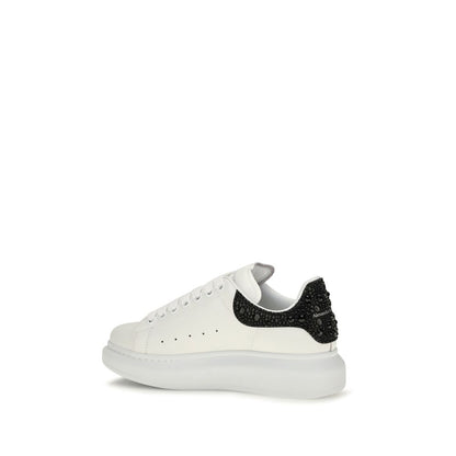 Sneakers by Alexander McQueen for women in bos taurus suede calf leather black, white & signature features an versatile design from the Women's Chunky Bos Taurus Suede Calf Leather Sneakers collection, highlighting a versatile chunky style for a premium, high-fashion look.