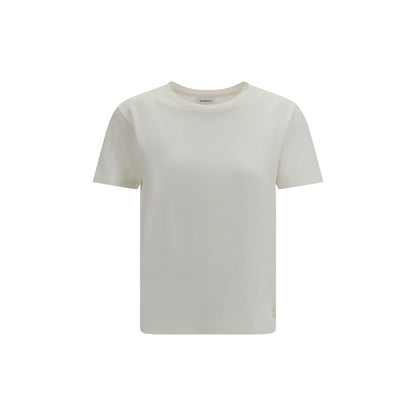 T-Shirt by Saint Laurent for women in modal & cotton white features an edgy silhouette, meticulously detailed with a sophisticated and for a truly edgy finish.