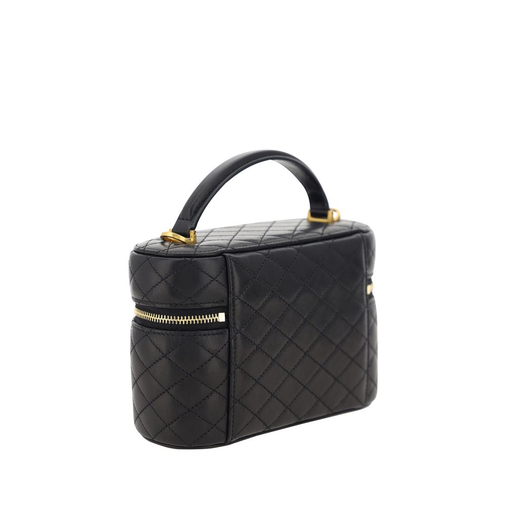 Quilted Shoulder Bag by Saint Laurent for women in lamb leather black showcases a enviable silhouette, artfully detailed with a secure , organized , and versatile shoulder-strap, handle & adjustable-strap for a enviable look.