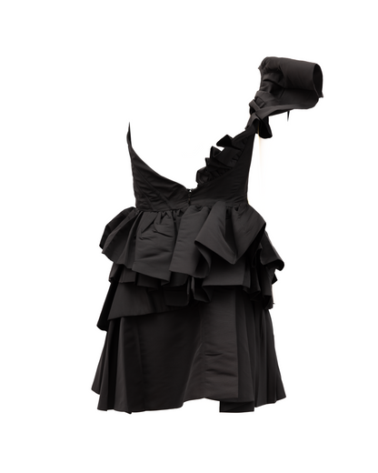 Alexander McQueen Women's Cocktail Polyester Dress - Black Yellow