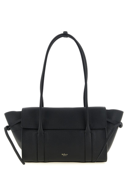 Small Shoulder Flap Bag by Mulberry for women in calfskin leather black & gold features a effortless sophistication silhouette, secured by a flap with ample and versatile shoulder-strap, adjustable-strap & handle for a effortless sophistication finish.