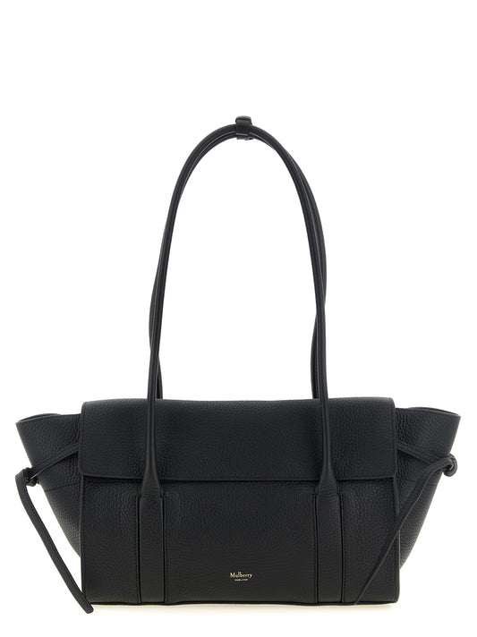 Small Shoulder Flap Bag by Mulberry for women in calfskin leather black & gold features a effortless sophistication silhouette, secured by a flap with ample and versatile shoulder-strap, adjustable-strap & handle for a effortless sophistication finish.