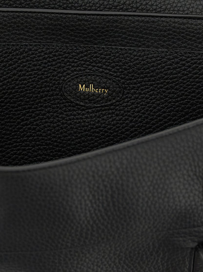 Small Shoulder Flap Bag by Mulberry for women in calfskin leather black & gold features an effortlessly chic silhouette with a secure flap, ample , and versatile shoulder-strap, adjustable-strap & handle for effortlessly chic everyday luxury.
