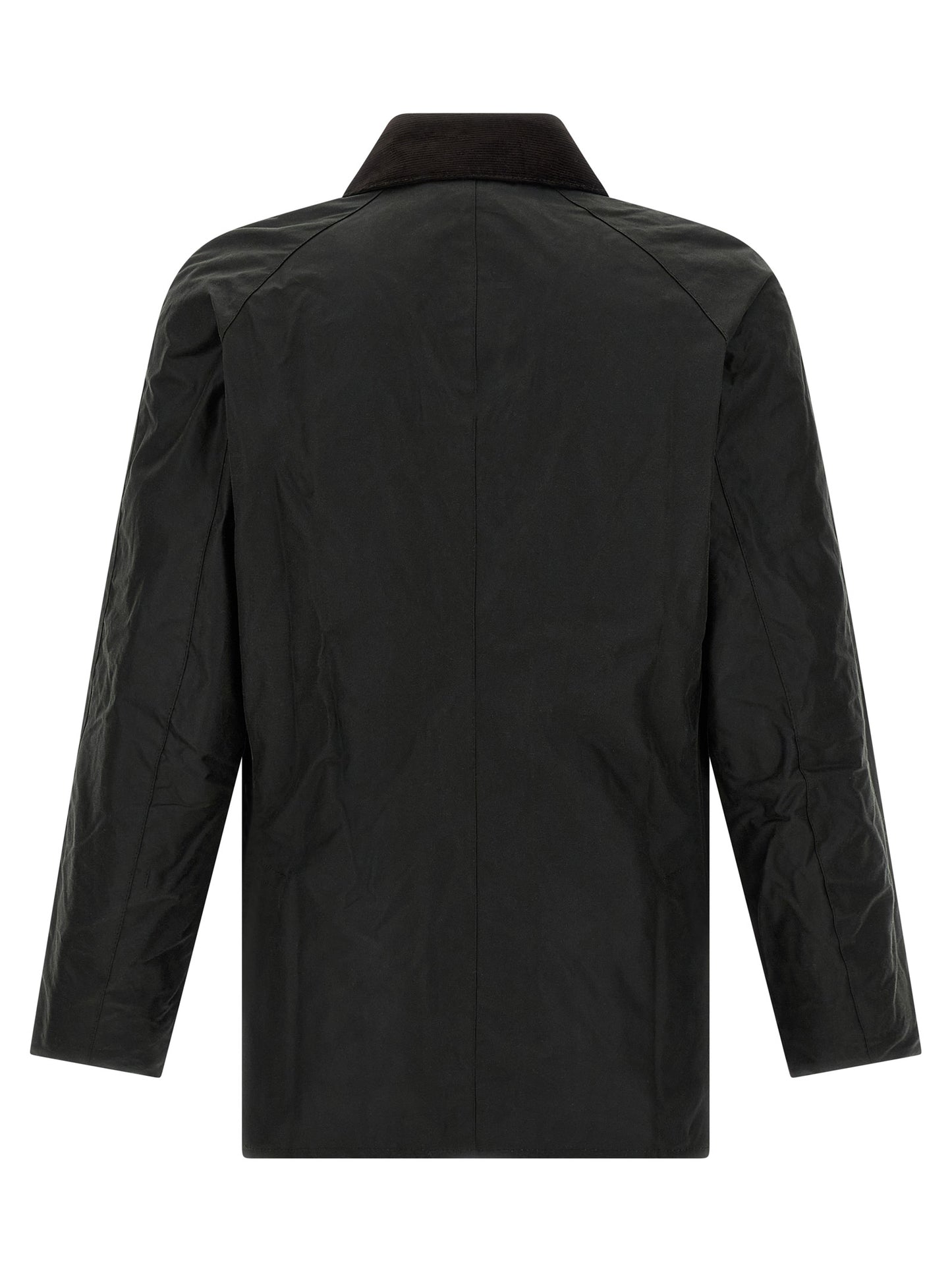 Windbreaker Jacket by Barbour for men in cotton corduroy bicolour & green features an perennial silhouette with a refined and perennial pockets & windproof for a sophisticated weather-resistant look.