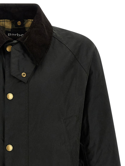 Windbreaker Jacket by Barbour for men in cotton corduroy bicolour & green features an stylish silhouette, showcasing a sophisticated and performance-driven pockets & windproof for a premium, stylish look.