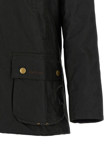 Windbreaker Jacket by Barbour for men in cotton corduroy bicolour & green showcases a urban chic silhouette, detailed with a urban chic and functional pockets & windproof for a polished finish.