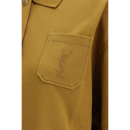 Polo Shirt by Saint Laurent for women in cotton bicolour presents a distinguished silhouette, showcasing a sophisticated and distinguished for a truly distinguished finish.