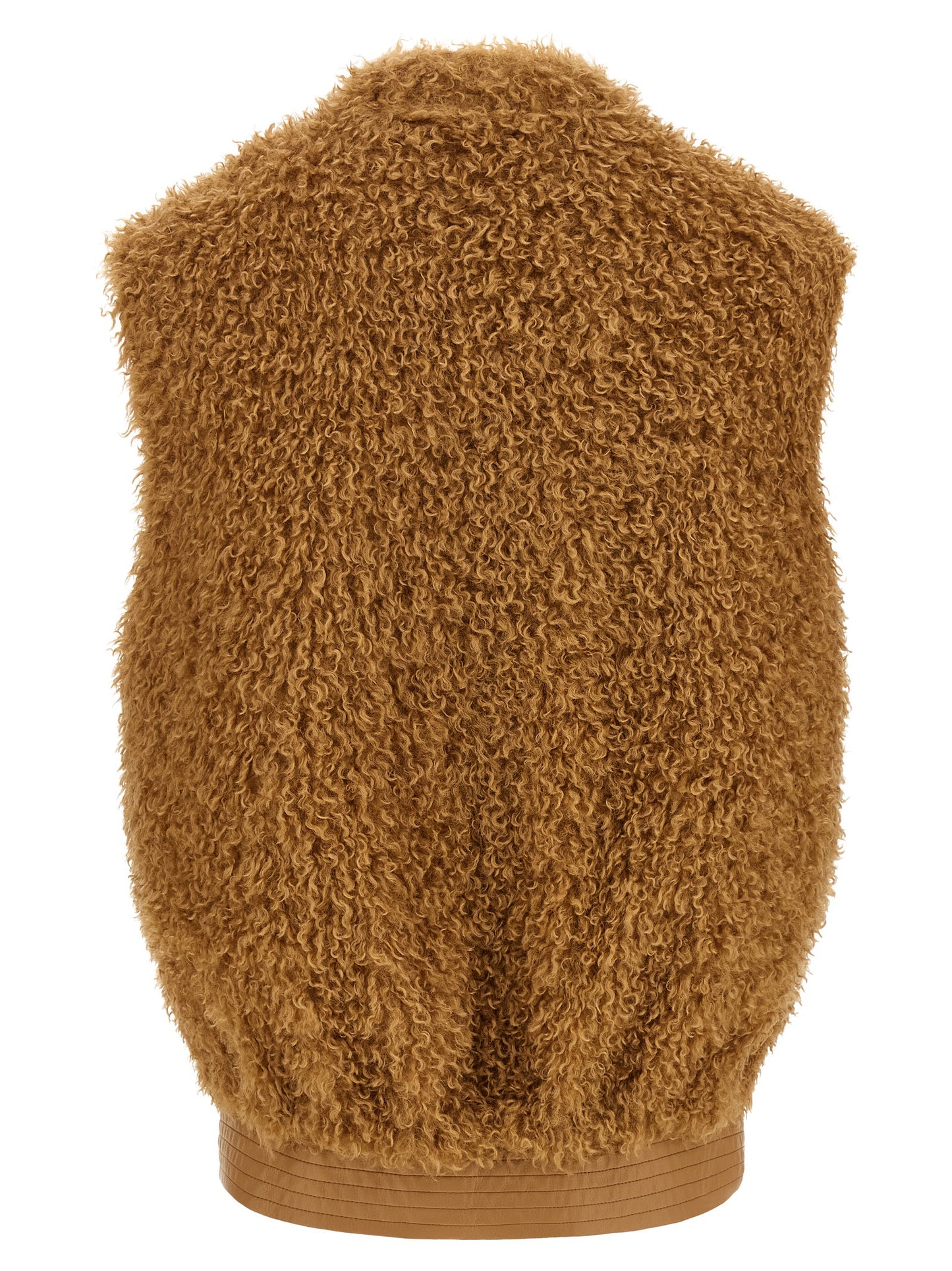 Vest by Twinset for women in plush polyester brown, camel & gold features an on trend silhouette, showcasing a sophisticated and premium for a truly on trend finish.
