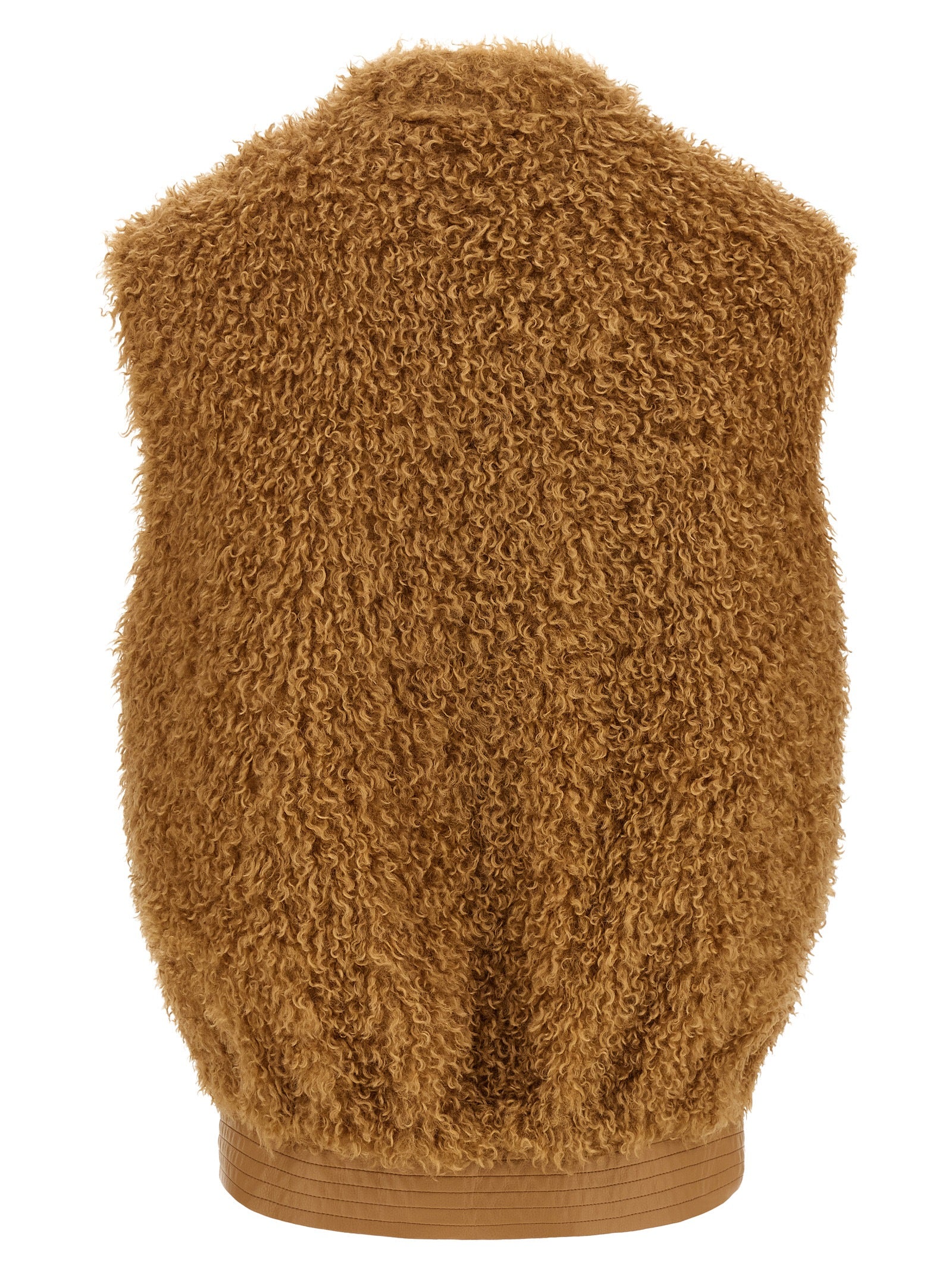 Vest by Twinset for women in plush polyester brown, camel & gold features an on trend silhouette, showcasing a sophisticated and premium for a truly on trend finish.