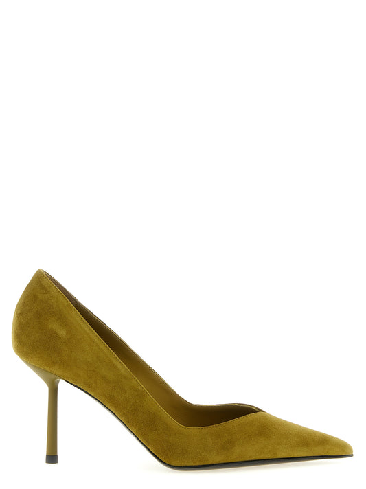 High-Heel Stiletto Pumps Heels by LE SILLA for women in velour & suede lambskin leather and bicolour & green showcases a effortlessly elegant silhouette as Women's Velour & Suede Lambskin Leather High-Heel Stiletto Pumps Heels, featuring a effortlessly elegant stiletto high-heel and a effortlessly elegant for an elegant look.