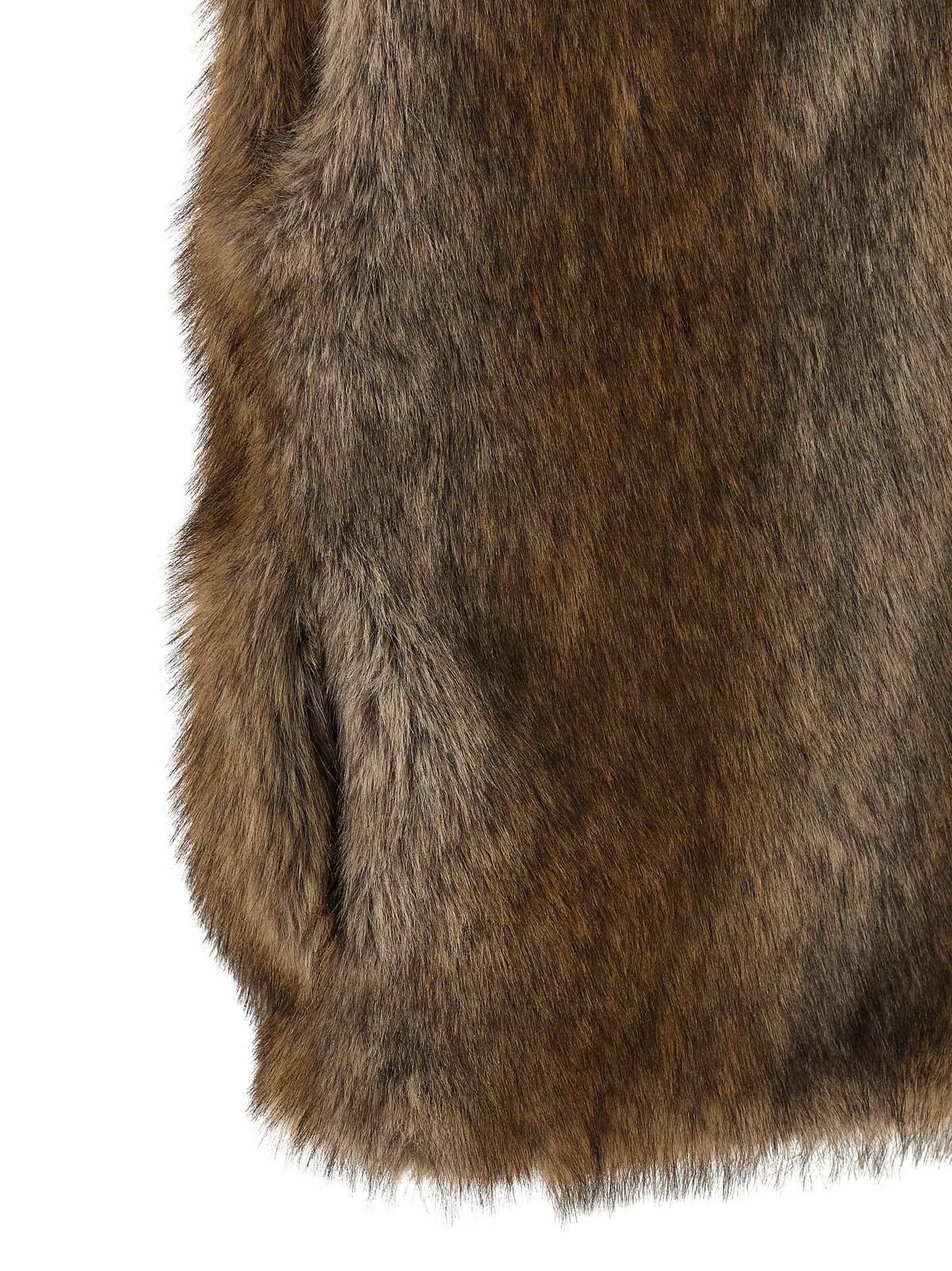 B&B COUTURE Brigitte Women's Polyester Vest - Animal Brown Natural