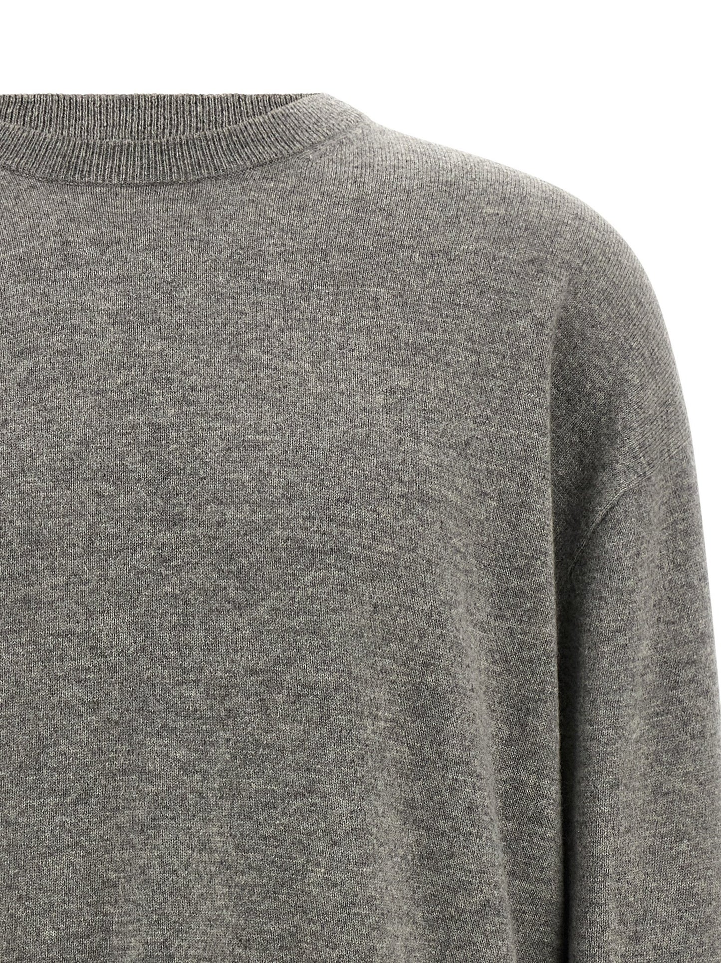 Cardigan by Extreme Cashmere for men in plush cashmere gray & signature features a dramatic silhouette, showcasing a sophisticated and dramatic detail for a timeless, premium look.
