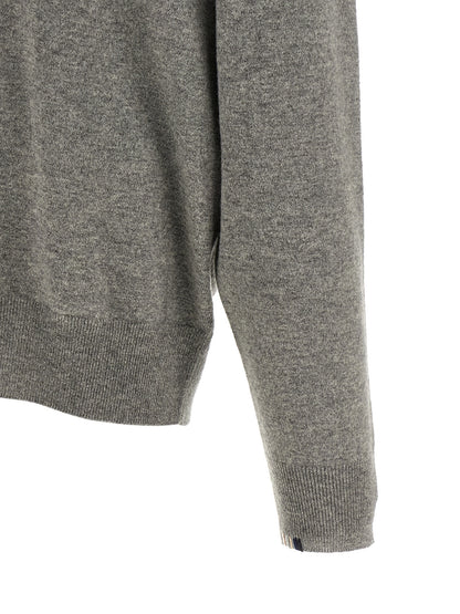 Cardigan by Extreme Cashmere for men in plush cashmere gray & signature showcases a luxurious silhouette, meticulously detailed with a sophisticated and for a refined finish.