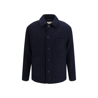 Overcoat by Brooksfield for men in polyamide polyester & wool blue showcases a architectural silhouette, artfully detailed with a distinctive shirt-collar neckline and functional pockets & insulated for a architectural finish.