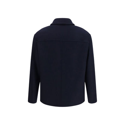 Overcoat by Brooksfield for men in polyamide polyester & wool blue presents a luxurious silhouette, showcasing a luxurious shirt-collar neckline and sophisticated pockets & insulated for a premium, luxurious look.