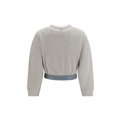 Sweatshirt by Kenzo for women in cotton gray features an magnificent silhouette, showcasing a sophisticated crew neckline and detail for a truly magnificent finish.
