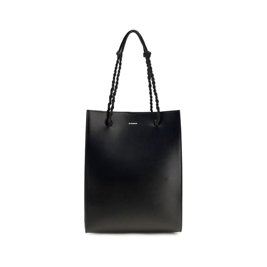 Shoulder Shopper Bag by Jil Sander for women in bos taurus calf leather black features a effortless chic silhouette with a secure , ample , and versatile shoulder-strap for a effortless chic finish.