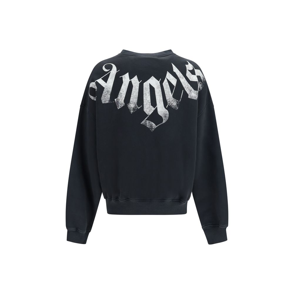 Sweatshirt by Palm Angels for men in cotton black features an enviable silhouette, showcasing a premium and refined crew neckline for a truly enviable finish.
