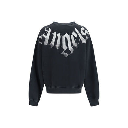 Sweatshirt by Palm Angels for men in cotton black features an enviable silhouette, showcasing a premium and refined crew neckline for a truly enviable finish.