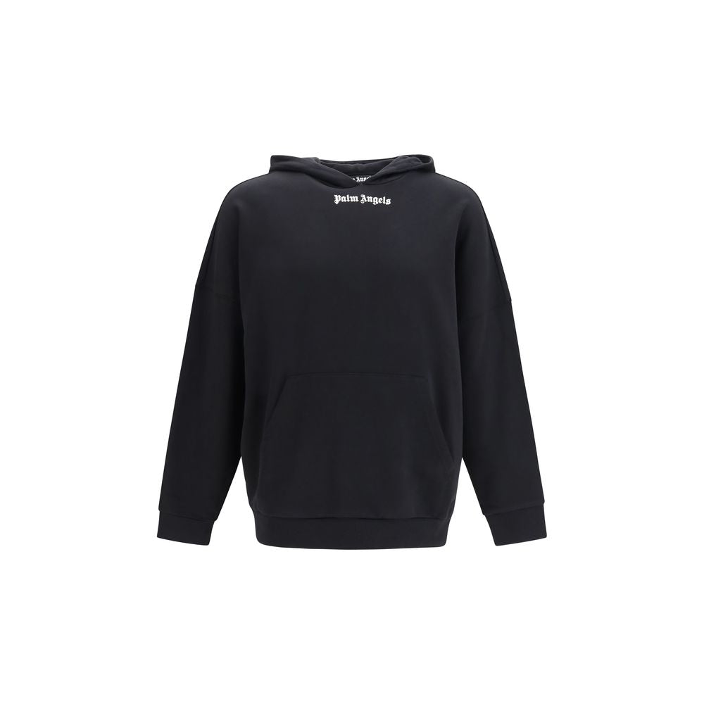 Sweatshirt Hoodie by Palm Angels for men in cotton black & print features an avant-garde silhouette, showcasing a sophisticated hooded neckline and long-sleeve detail for a truly avant-garde finish.