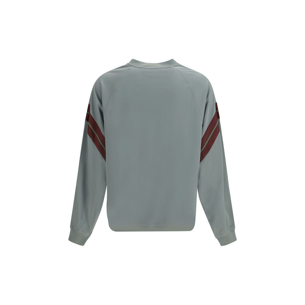 Sweatshirt by Palm Angels for men in polyester bicolour & striped showcases a slouchy chic silhouette, artfully detailed with a slouchy chic crew neckline and for a slouchy chic finish.